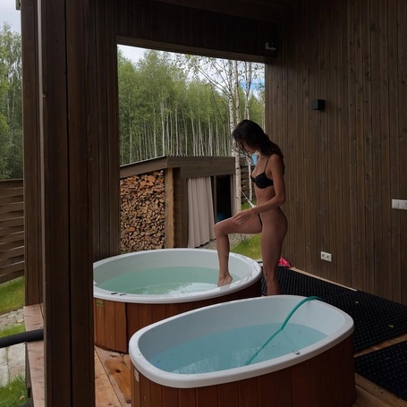 Купель Polar Spa STANDART 79 Double овальная для 1 человека (термососна темная)  фото - 10